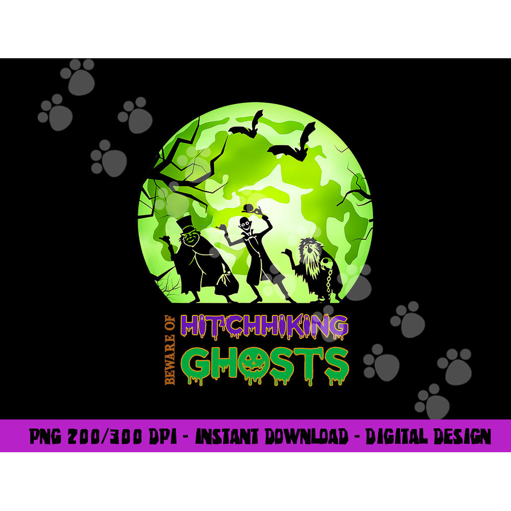 Beware Of Hitchhiking Ghosts Halloween Bat Funny png, sublimation png, sublimation copy.jpg
