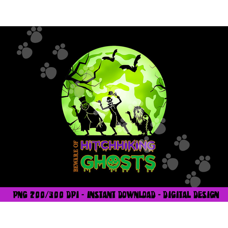 Beware Of Hitchhiking Ghosts Halloween Bat Funny png, sublimation png, sublimation copy.jpg