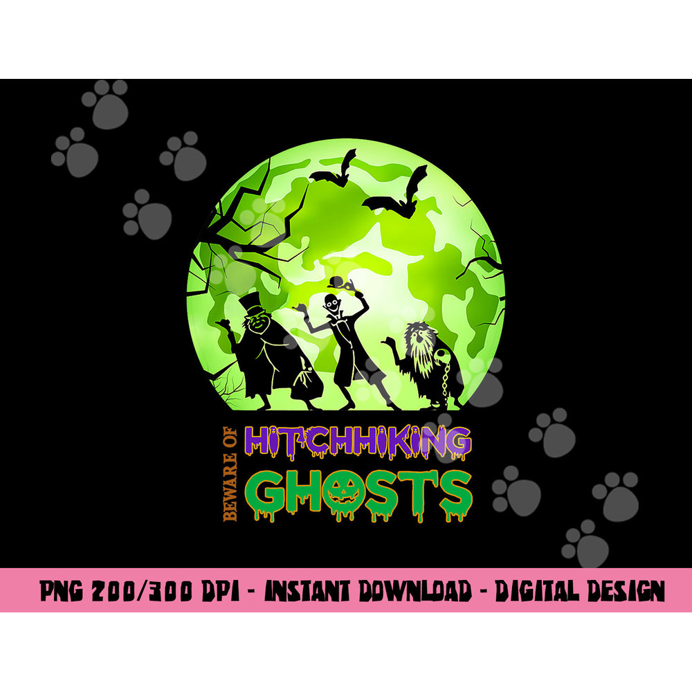 Beware Of Hitchhiking Ghosts Halloween Bat Funny png, sublimation png, sublimation copy.jpg