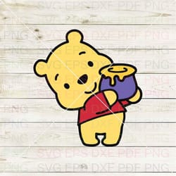 winnie the pooh 010 svg dxf eps pdf png, cricut, cutting file, vector, clipart