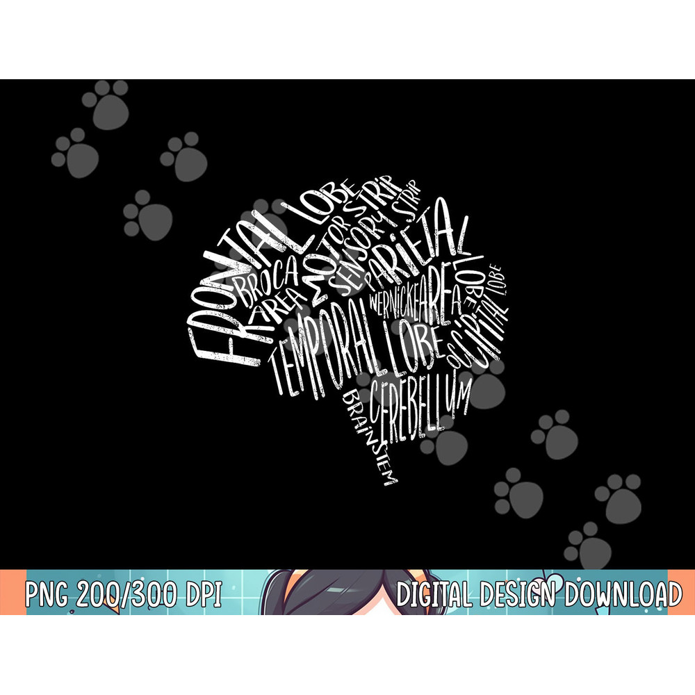 Brain Typography RN Nurse Neurologist Word Bubble Doctor png, sublimation copy.jpg