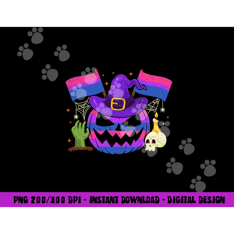 Bisexual Halloween Pumpkin Bi Pride Trick Or Treat Party png,sublimation copy.jpg