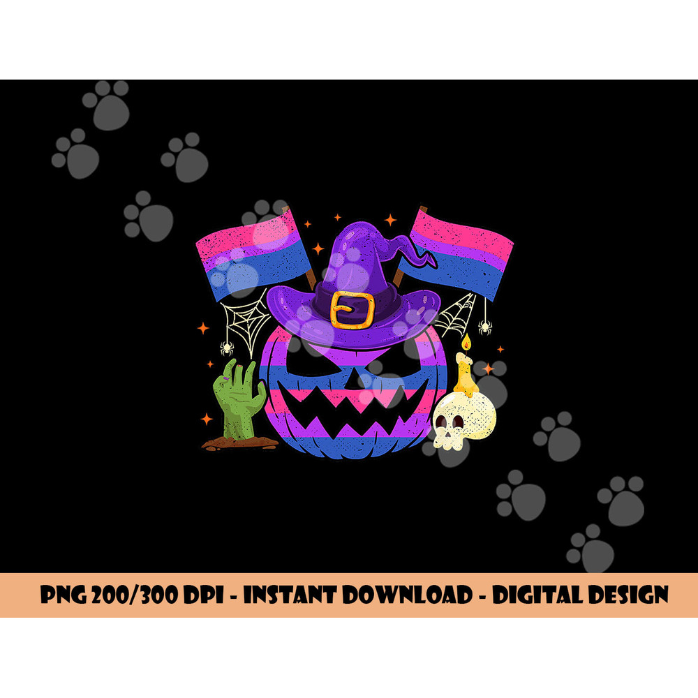 Bisexual Halloween Pumpkin Bi Pride Trick Or Treat Party  png,sublimation copy.jpg