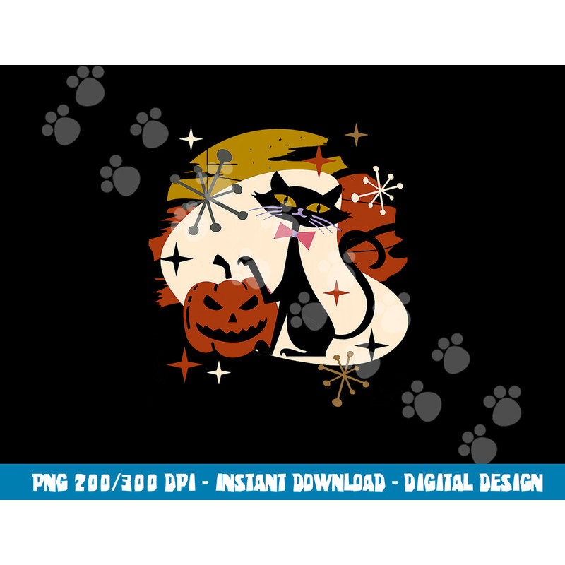 Black Cat and Pumpkin Atomic Retro Halloween  png,sublimation copy.jpg