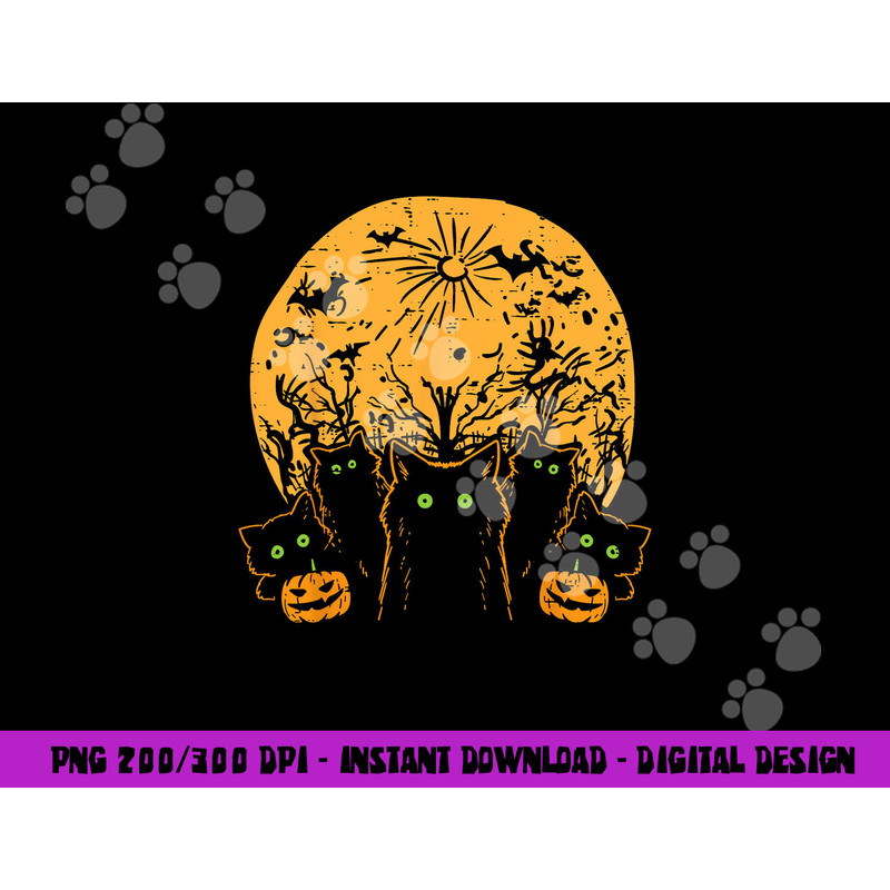 Black Cats Full Moon Halloween Animal Pet Men Women Kids png,sublimation copy.jpg