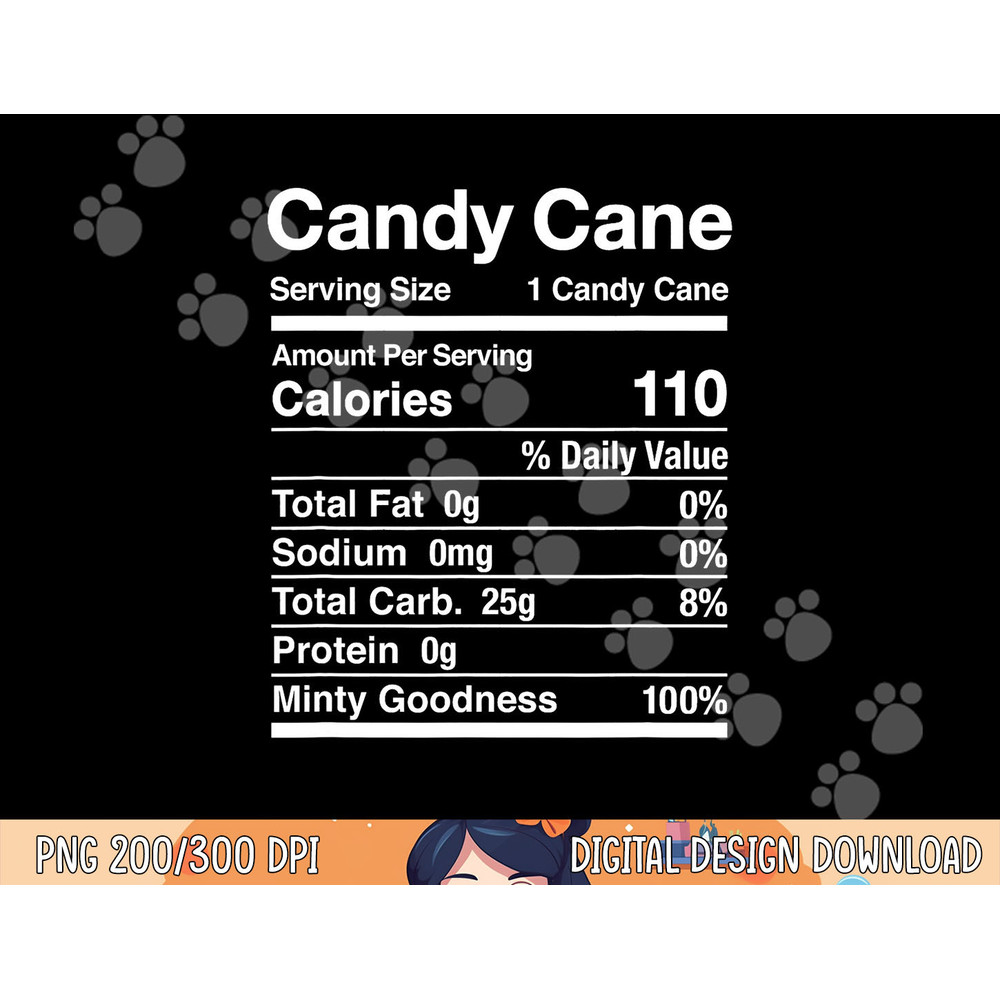 Candy Cane Nutrition Facts Christmas Matching png,sublimation copy.jpg