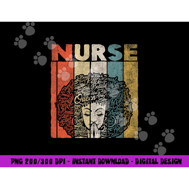 Black Nurse Shirts for Women Girls African Afro Nursing Tee png, sublimation copy.jpg
