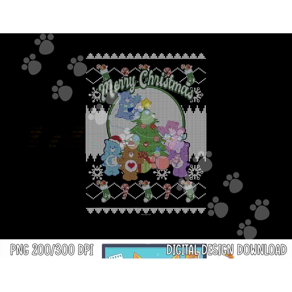 Care Bears Christmas Group Bear Ugly Christmas Sweater png,sublimation copy.jpg