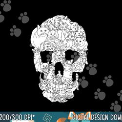 cat skull kitty skeleton halloween goth punk emo gift png, sublimation copy