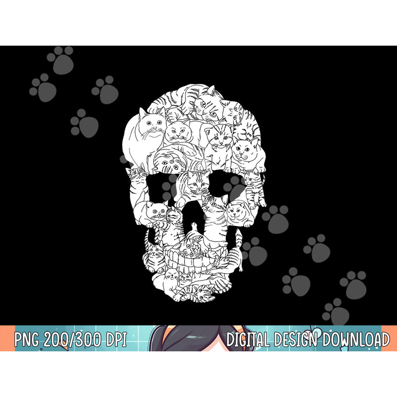 Cat Skull Kitty Skeleton Halloween Goth Punk Emo Gift png, sublimation copy.jpg