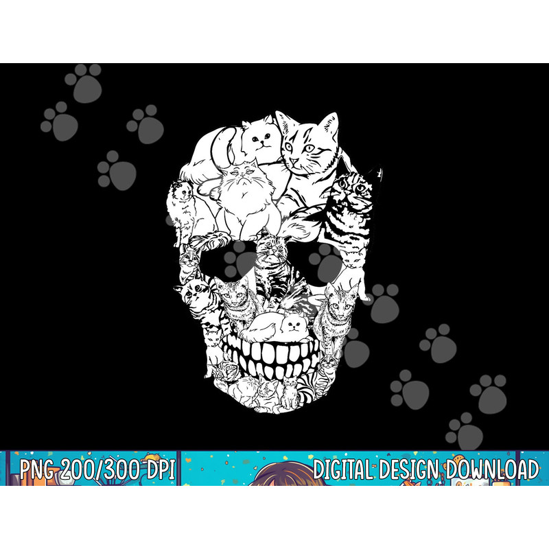 Cat Skull Shirt - Kitty Skeleton Halloween Costume Skull Cat png, sublimation copy.jpg