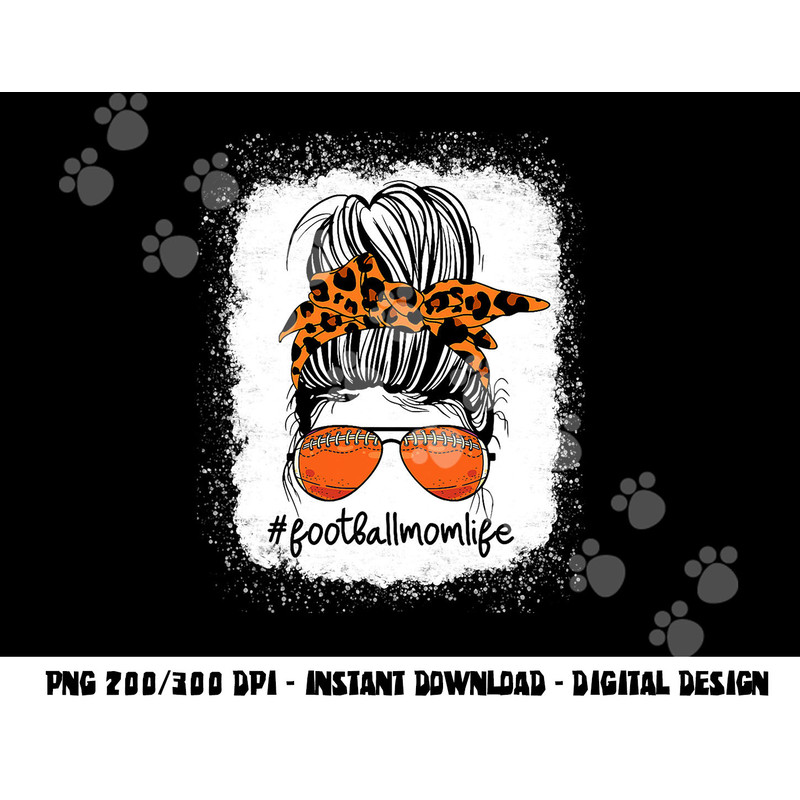 Bleached Football Mom Life Messy Bun Leopard Print png, sublimation copy.jpg