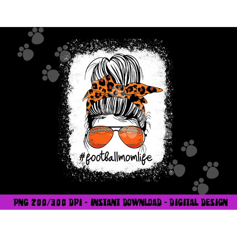 Bleached Football Mom Life Messy Bun Leopard Print png, sublimation copy.jpg