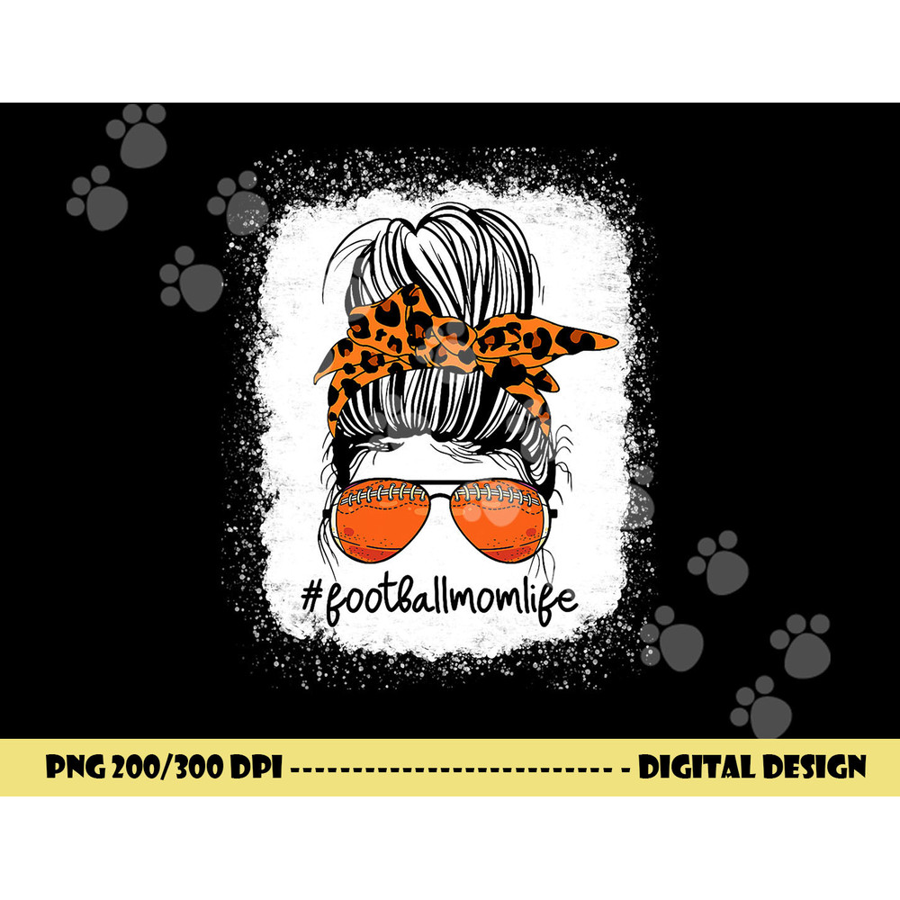 Bleached Football Mom Life Messy Bun Leopard Print png, sublimation copy.jpg