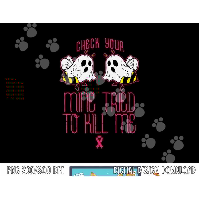 Check Your Boo-bees Funny Halloween Breast Cancer Awareness png, sublimation copy.jpg