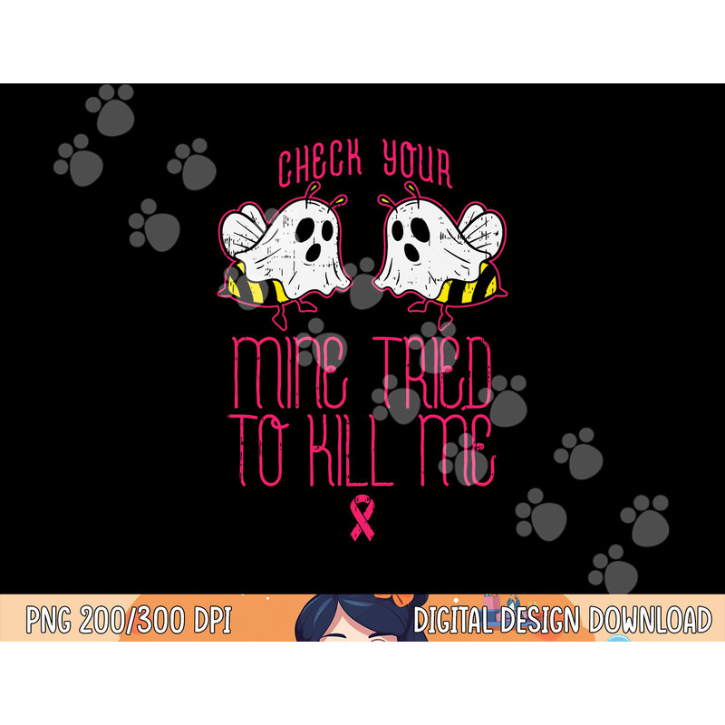 Check Your Boo-bees Funny Halloween Breast Cancer Awareness png, sublimation copy.jpg