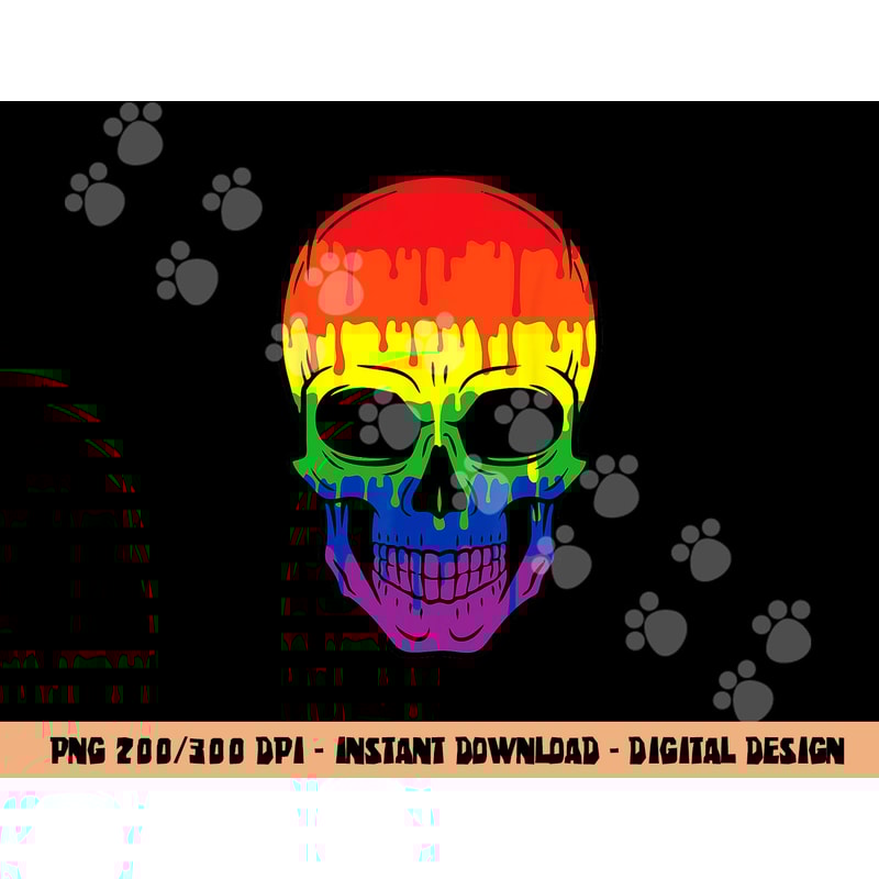 Bloody Skull LGBT Gay Pride Costume Easy Halloween Gifts png,sublimation copy.jpg