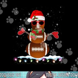 Christmas Football Ball Snowman Santa Hat Funny Sport Xmas png, sublimation copy