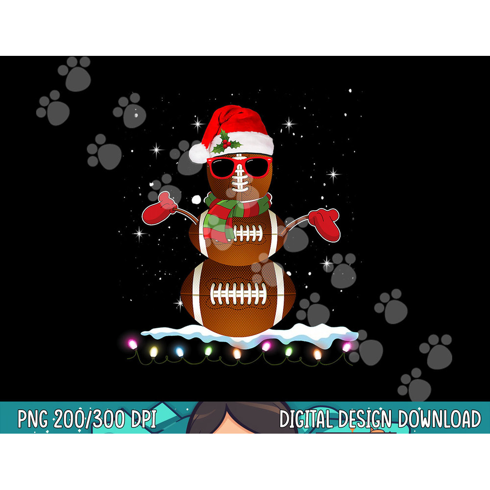 Christmas Football Ball Snowman Santa Hat Funny Sport Xmas png, sublimation copy.jpg