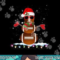 Christmas Football Ball Snowman Santa Hat Funny Sport Xmas png, sublimation copy