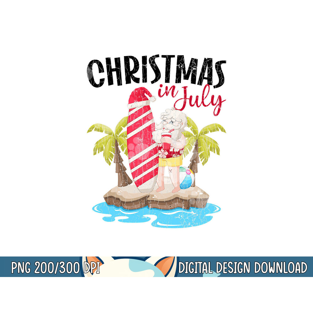 Christmas In July Funny Santa Summer Vacation Graphic png,sublimation copy.jpg