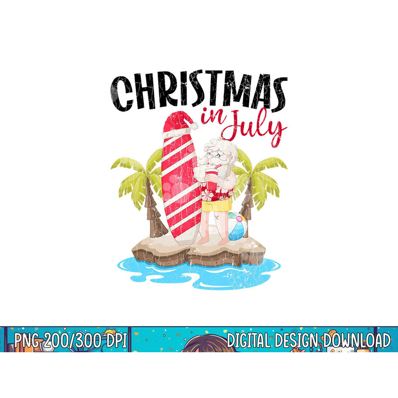 Christmas In July Funny Santa Summer Vacation Graphic png,sublimation copy.jpg