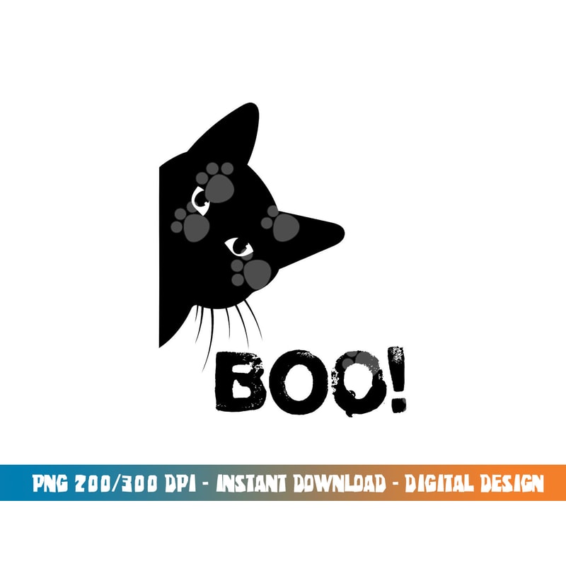Boo Funny Hiding Peekaboo Scary Halloween Cat png,sublimation copy.jpg