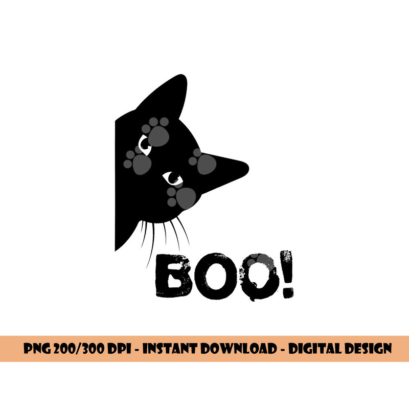 Boo   Funny Hiding Peekaboo Scary Halloween Cat  png,sublimation copy.jpg