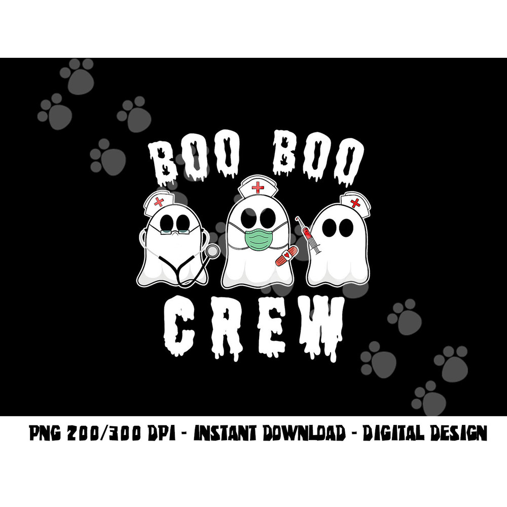 Boo Boo Crew Funny Nurse Halloween Ghost Costume png,sublimation copy.jpg