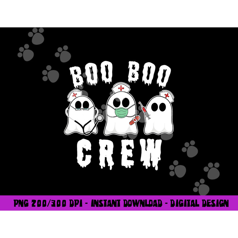 Boo Boo Crew Funny Nurse Halloween Ghost Costume png,sublimation copy.jpg