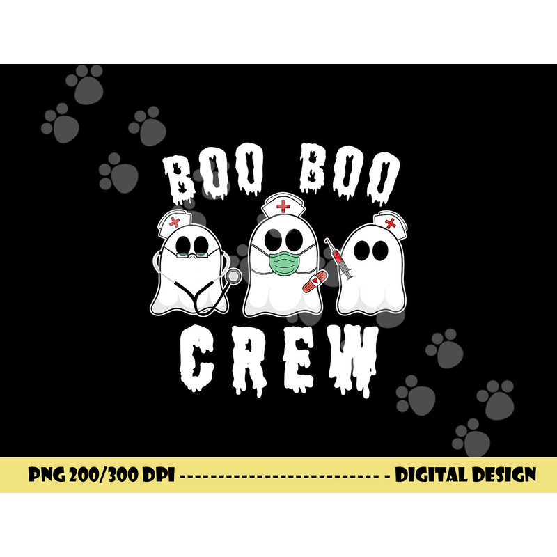 Boo Boo Crew Funny Nurse Halloween Ghost Costume png,sublimation copy.jpg