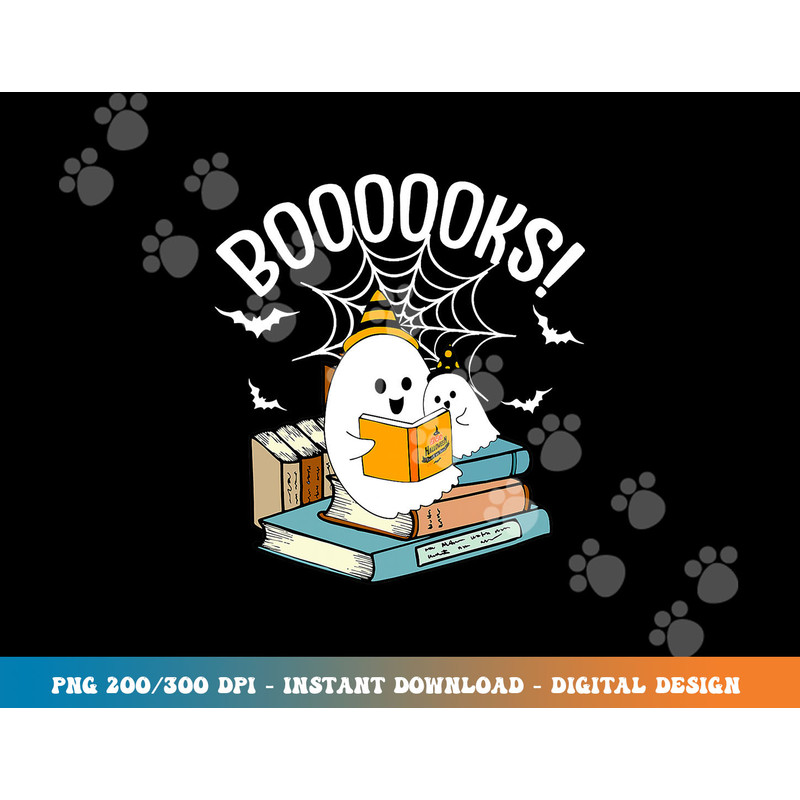 Booooks Ghost Read Books Halloween Funny  png,sublimation copy.jpg