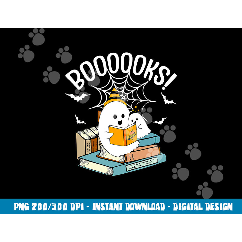 Booooks Ghost Read Books Halloween Funny  png,sublimation copy.jpg