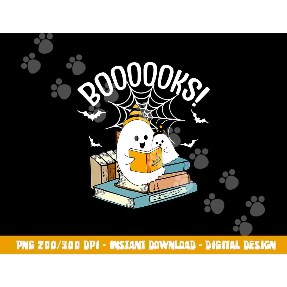 Booooks Ghost Read Books Halloween Funny png,sublimation copy.jpg