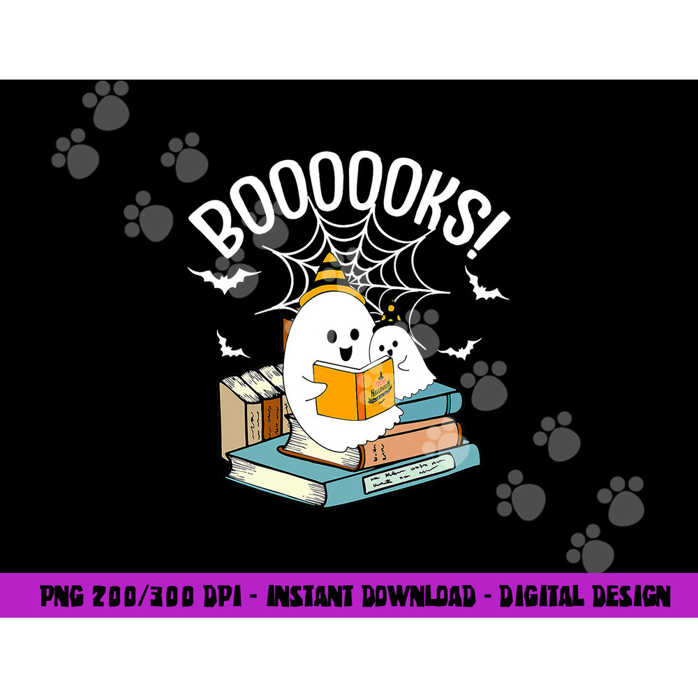Booooks Ghost Read Books Halloween Funny png,sublimation copy.jpg