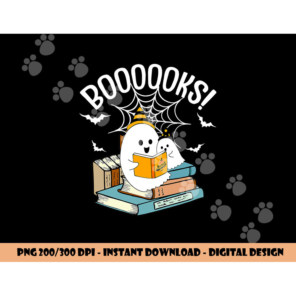 Booooks Ghost Read Books Halloween Funny  png,sublimation copy.jpg