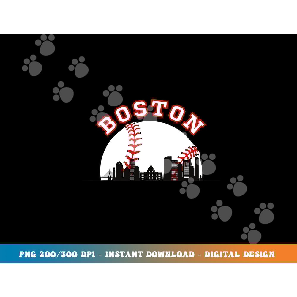 Boston Baseball Shirt Boston MA Cityscape BOS Skyline png, sublimation copy.jpg