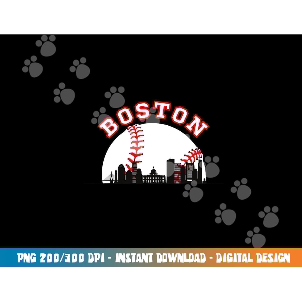 Boston Baseball Shirt Boston MA Cityscape BOS Skyline png, sublimation copy.jpg