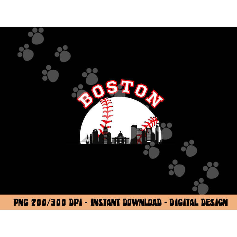 Boston Baseball Shirt Boston MA Cityscape BOS Skyline png, sublimation copy.jpg
