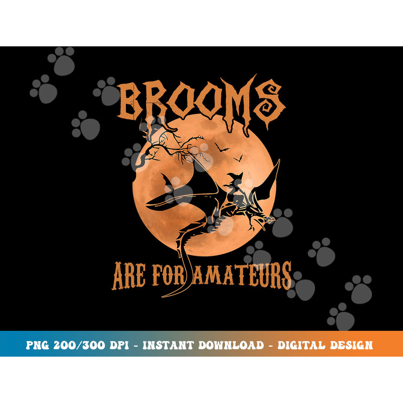 Brooms Are For Amateurs Dragon Riding Witches Halloween  png,sublimation copy.jpg