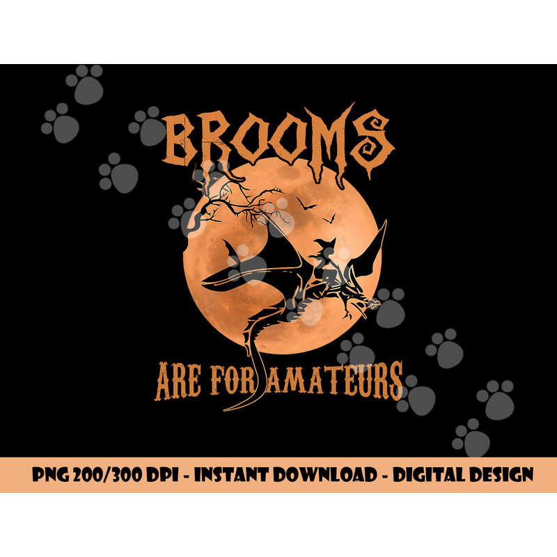 Brooms Are For Amateurs Dragon Riding Witches Halloween  png,sublimation copy.jpg