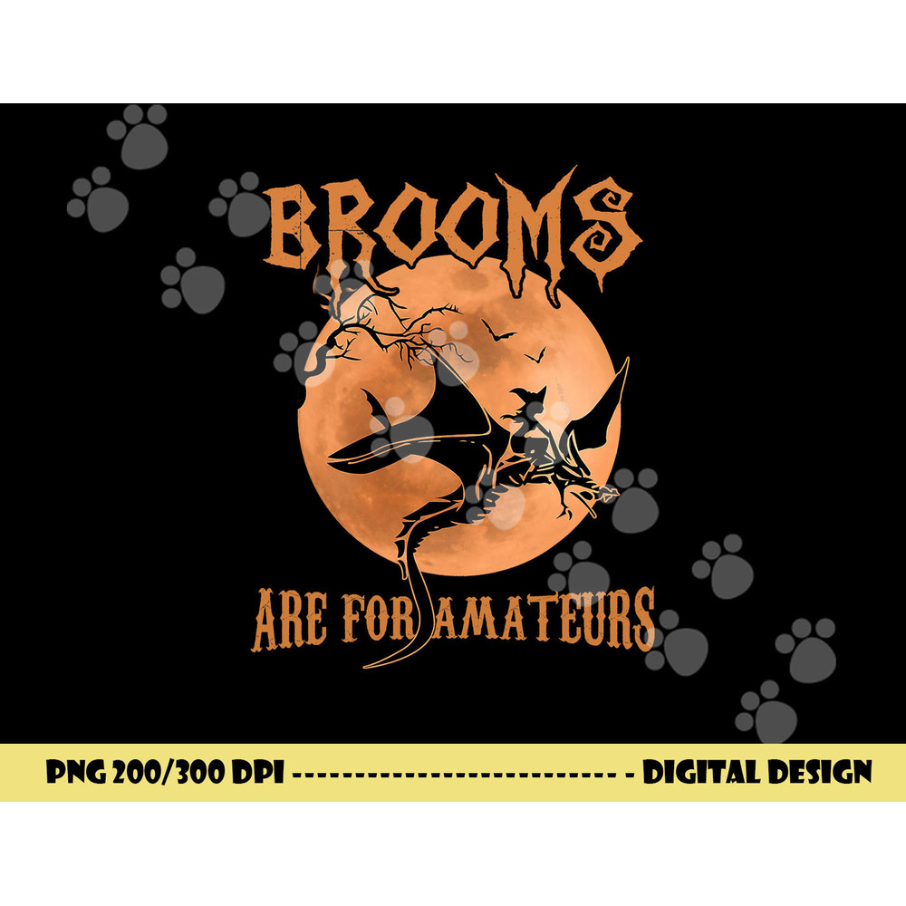 Brooms Are For Amateurs Dragon Riding Witches Halloween png,sublimation copy.jpg