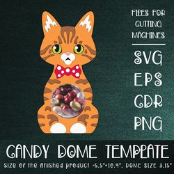 Ginger Tabby Cat | Candy Dome Template