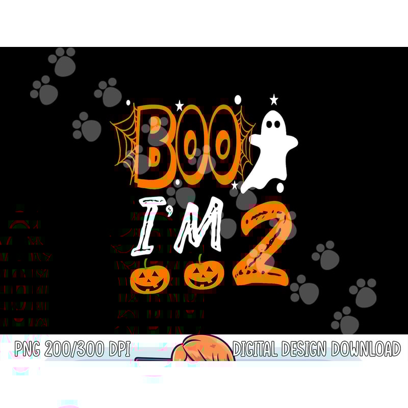 2nd Birthday Kids Boo I m 2 Two Yr Ghost Halloween Costume png, sublimation copy.jpg
