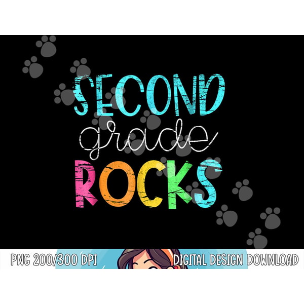 Second Grade Rocks Graphics 2nd teacher team - second grade rocks png, sublimation copy - Inspire ...