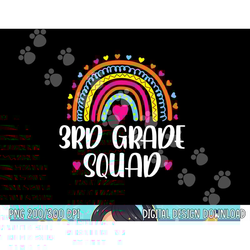 3rd Grade Squad Rainbow Back To School Teacher Womens Kids png, sublimation copy.jpg