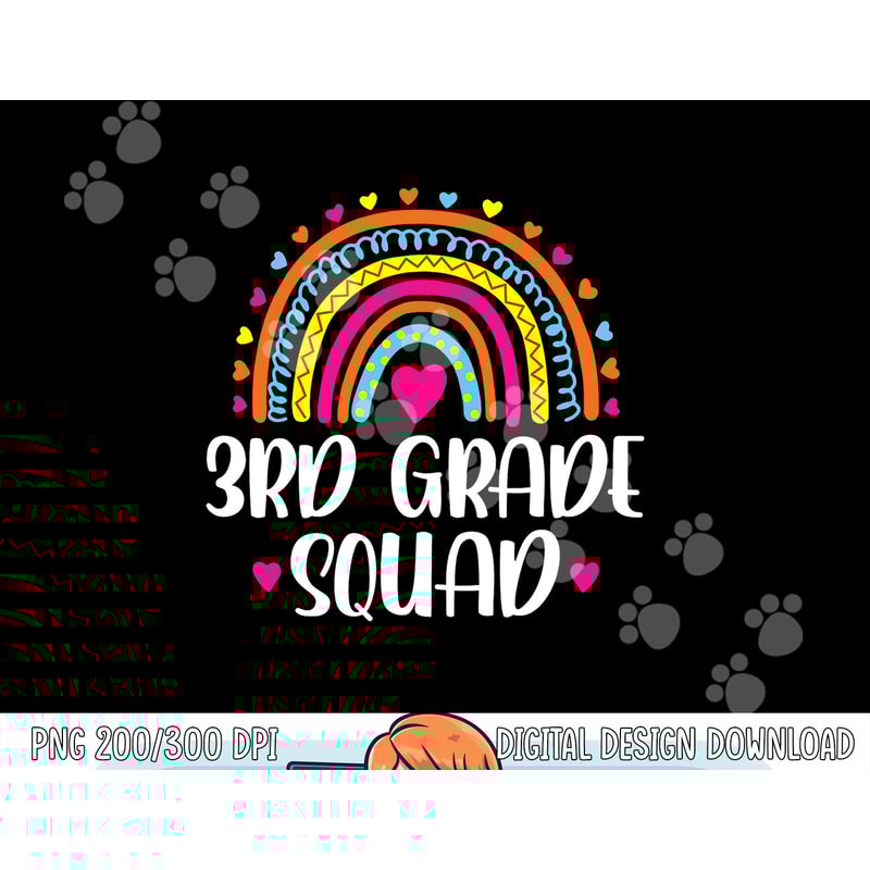 3rd Grade Squad Rainbow Back To School Teacher Womens Kids png, sublimation copy.jpg