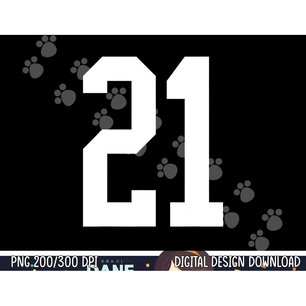 21 White Number 21 Sports Fan Jersey Style png, sublimation copy.jpg