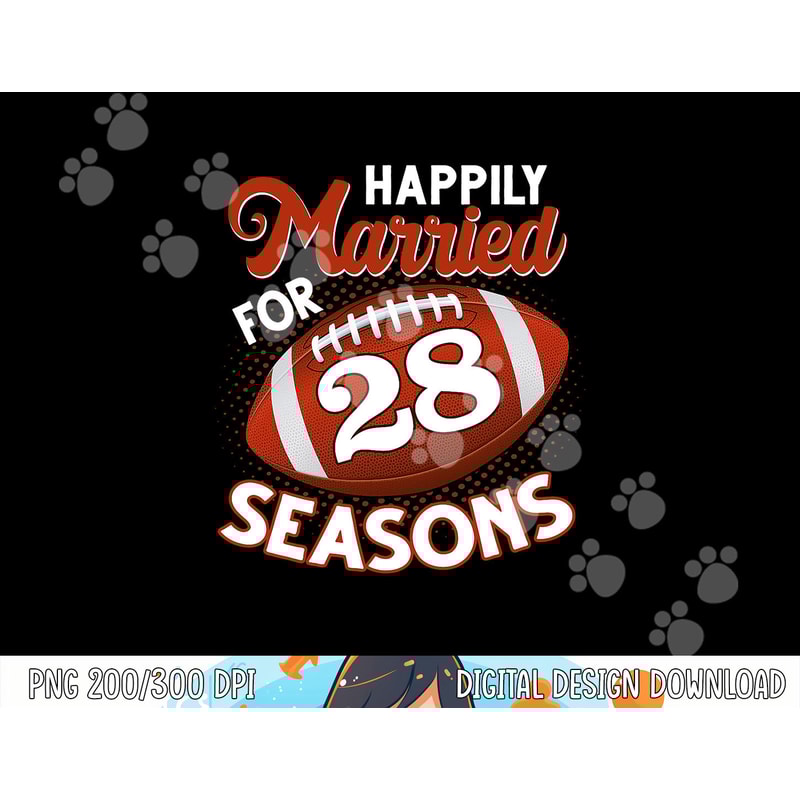 28 Years Marriage 28th Anniversary Party for Football Couple png, sublimation copy.jpg