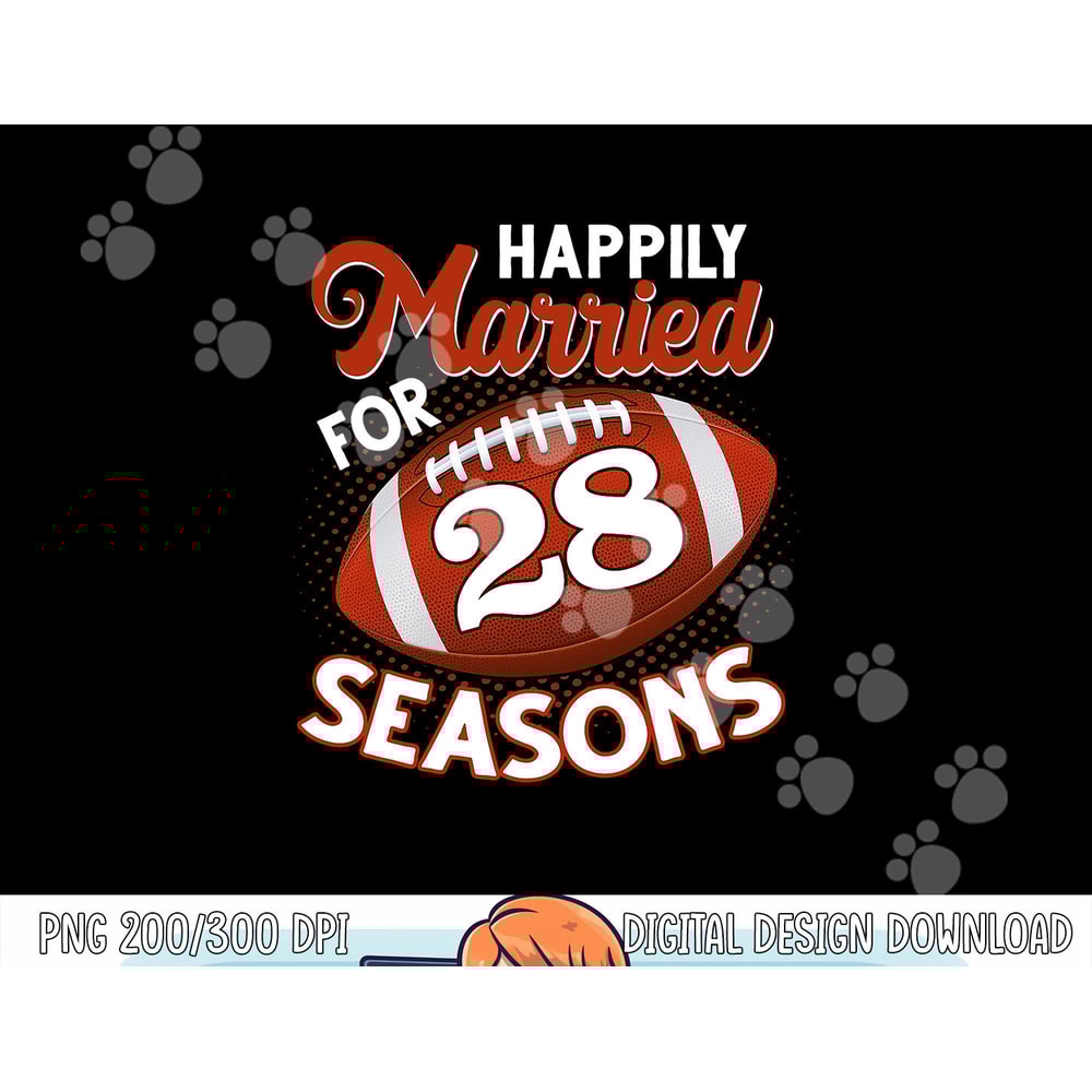 28 Years Marriage 28th Anniversary Party for Football Couple png, sublimation copy.jpg